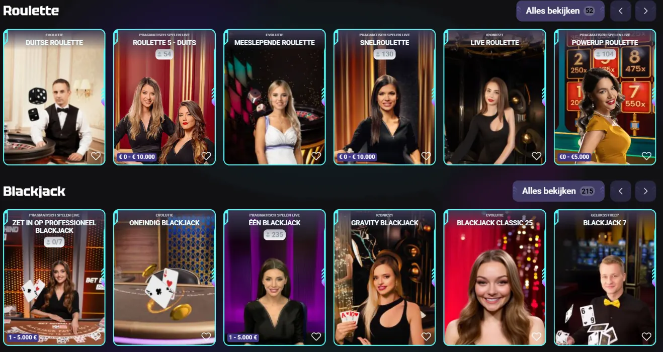 needforslots Casino live roulette en blackjack overzicht needforslots Casino live roulette en blackjack spellen met echte dealers