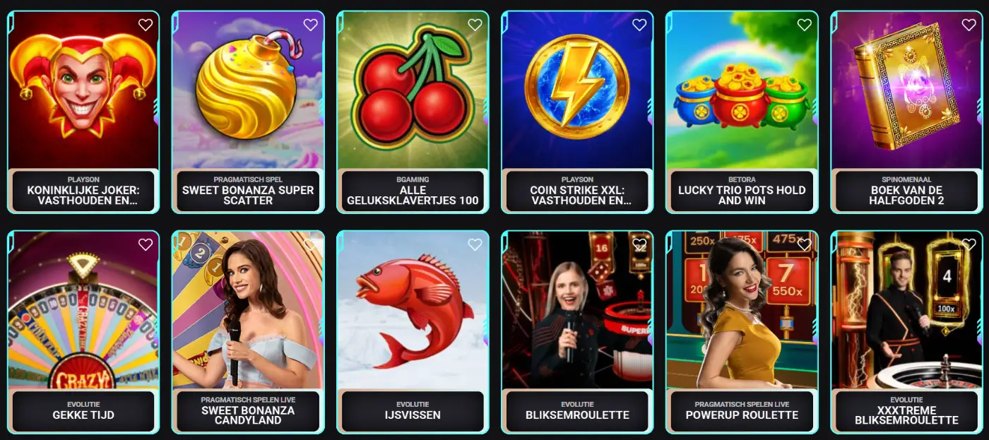needforslots Casino slots en live casino overzicht needforslots Casino spelaanbod met online slots en live casinospellen